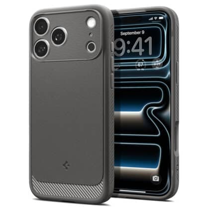 Γκρι θήκη Spigen Rugged Armor για iPhone 17 Pro και 18 Pro με MagSafe