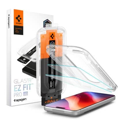 Spigen Glas.tR EZ-FIT Pro HD (AGL12048) Μεμβράνη Θωρακισμένου Γυαλιού για iPhone 18 Pro Max / iPhone 17 Pro Max / iPhone 16 Pro Max, Διαφανές (2 Τεμάχια)