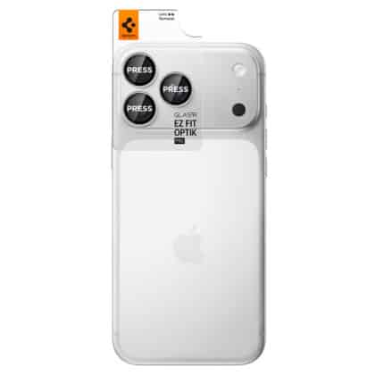 Spigen Optik.tR προστατευτικός φακός κάμερας ασημί από γυαλί για iPhone 18 Pro και 18 Pro Max