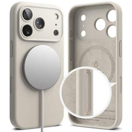 Γκρι θήκη σιλικόνης Ringke με MagSafe για Apple iPhone 18 Pro Max