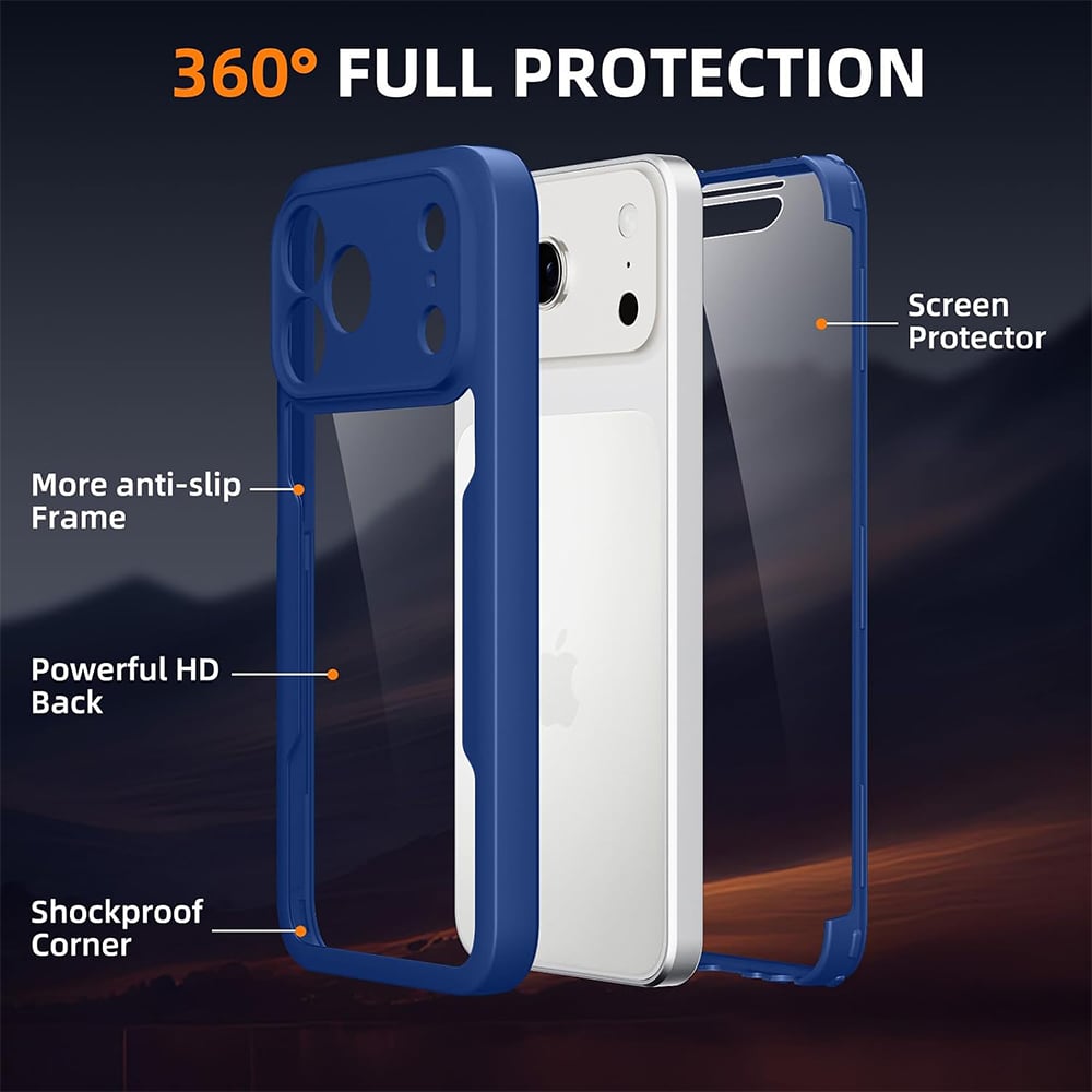Techsuit - ColorVerse 360 Series + Προστατευτικό Οθόνης - iPhone 18 Pro / iPhone 17 Pro - Μπλε - Image 2