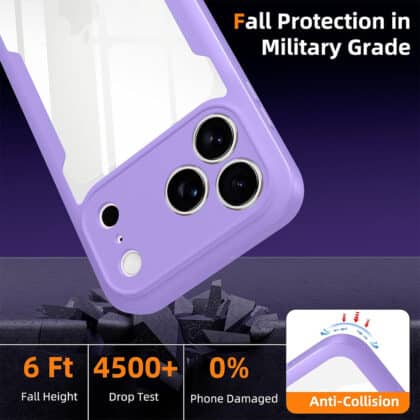 Techsuit ColorVerse 360 διαφανής θήκη σε μωβ χρώμα για iPhone 17 Pro Max και 18 Pro Max