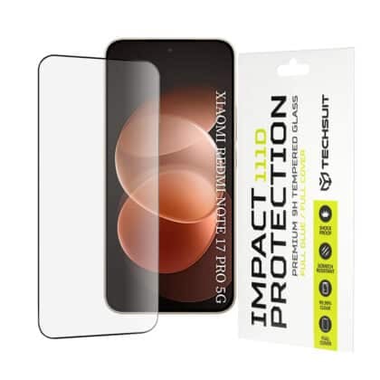 Techsuit 111D Μεμβράνη Γυαλιού Ολικής Κάλυψης για Xiaomi Redmi Note 17 Pro 5G / Redmi Note 17 Pro Max, Μαύρο