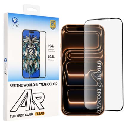 Lito AR SE Tempered Glass για iPhone 18 Pro Max / iPhone 17 Pro Max, Μαύρο