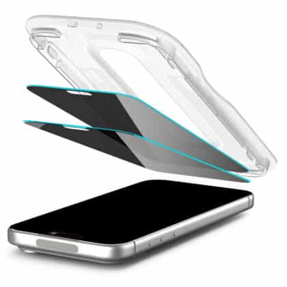 Spigen Glas.tR EZ-FIT Pro HD προστατευτική μεμβράνη γυαλιού για iPhone 18 Pro, σετ 2 τεμαχίων