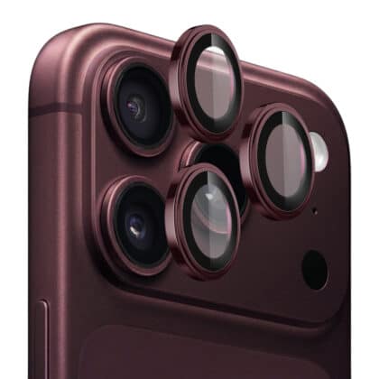 Lito S+ Προστατευτικό Γυαλί Κάμερας για iPhone 18 Pro / iPhone 18 Pro Max, Dark Cherry