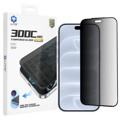 Lito D+ Max Privacy 300C Μεμβράνη Οθόνης για iPhone 18 Pro, Μαύρο