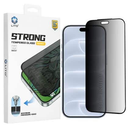 Lito D+ Max Strong Privacy Μεμβράνη Προστασίας για iPhone 18 Pro, Μαύρη