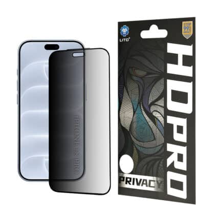 Lito HD Pro Privacy Μεμβράνη Προστασίας για iPhone 18 Pro, Μαύρη