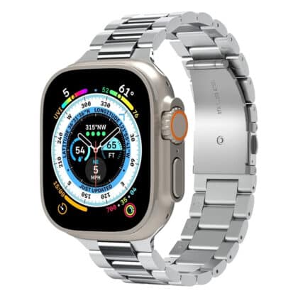 Spigen Modern Fit 316L (AMP06356) Λουράκι για Apple Watch 12/11/10/9/8/7/SE (3/2/1 Gen)/6/5/4/Ultra 4/3/2/1 (44/45/46/49mm), Ασημί