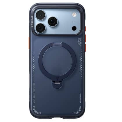 Μπλε θήκη Torras Ostand Q3 Air για iPhone 17 Pro Max και 18 Pro Max με βάση στήριξης