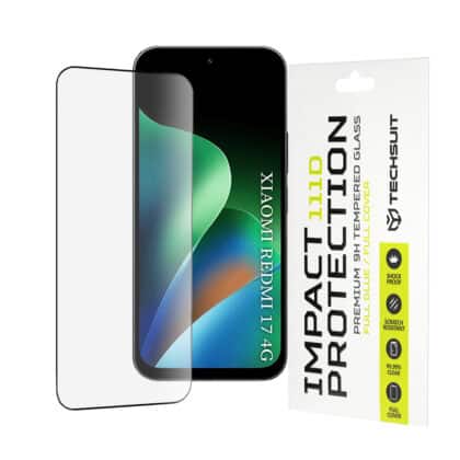 Techsuit 111D Μεμβράνη Γυαλιού Πλήρους Κάλυψης για Xiaomi Redmi 17 4G / Redmi 17 5G, Μαύρο