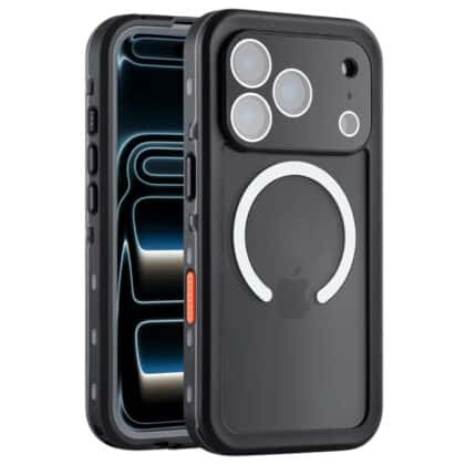 Μαύρη αδιάβροχη θήκη ShellBox για iPhone 18 Pro και iPhone 17 Pro