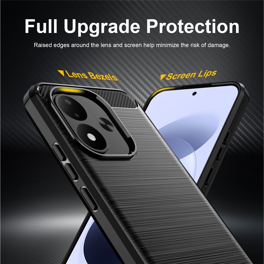 Techsuit - Carbon Silicone - Xiaomi Redmi Note 17 4G / Redmi Note 17 5G - Μαύρο - Image 2