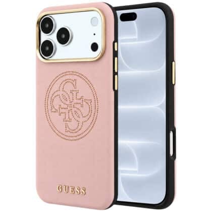 Guess Perforated 4G MagSafe - θήκη για Apple iPhone 18 Pro / 17 Pro - Ροζ