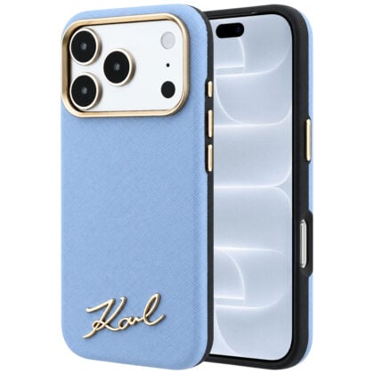 Karl Lagerfeld Saffiano Small Script Metal Logo - θήκη για Apple iPhone 18 Pro / 17 Pro - Διάφανο