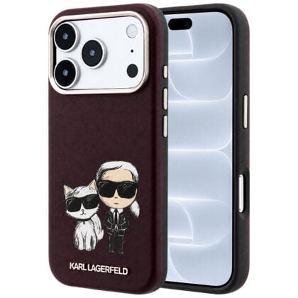 Karl Lagerfeld Smooth Karl & Choupette Bodies Sketch MagSafe - θήκη για Apple iPhone 18 Pro / 17 Pro - Κόκκινο