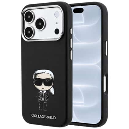 Karl Lagerfeld Smooth Leather Ikonik Sketch - θήκη για Apple iPhone 18 Pro / 17 Pro - Μαύρο