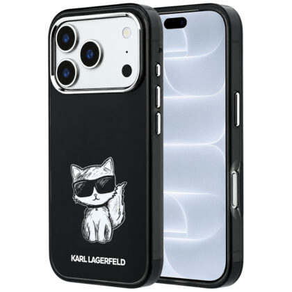 Karl Lagerfeld IML Choupette Body Sketch Print - θήκη για Apple iPhone 18 Pro / 17 Pro - Μαύρο