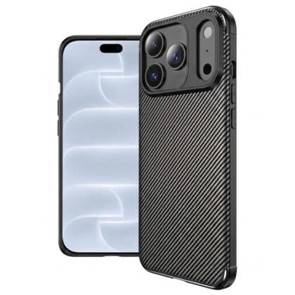 Techsuit CarbonFiber - θήκη για Apple iPhone 18 Pro / 17 Pro - Μαύρο