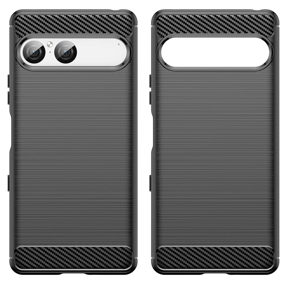 Techsuit - Carbon Silicone - Sony Xperia 10 VIII - Μαύρο - Image 2