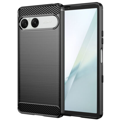 Techsuit Carbon Silicone - θήκη για Sony Xperia 10 VIII - Μαύρο