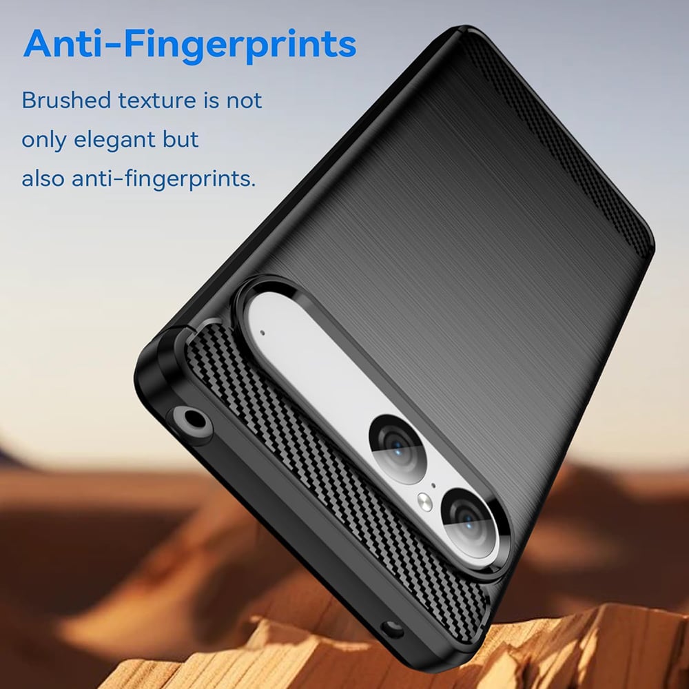 Techsuit - Carbon Silicone - Sony Xperia 10 VIII - Μαύρο - Image 3