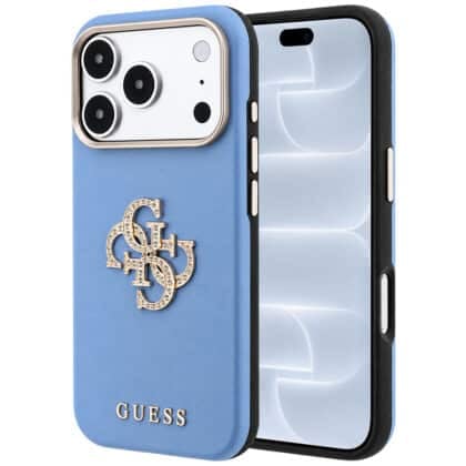 Guess Smooth & Big Strass Logo - θήκη για Apple iPhone 18 Pro / 17 Pro - Μπλε