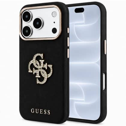 Guess Smooth & Big Strass Logo - θήκη για Apple iPhone 18 Pro / 17 Pro - Μαύρο