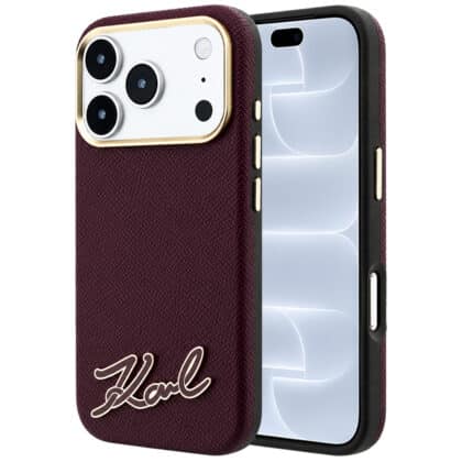 Karl Lagerfeld Vintage με Λογότυπο Ρητίνης MagSafe - θήκη για Apple iPhone 18 Pro / 17 Pro - Κόκκινο