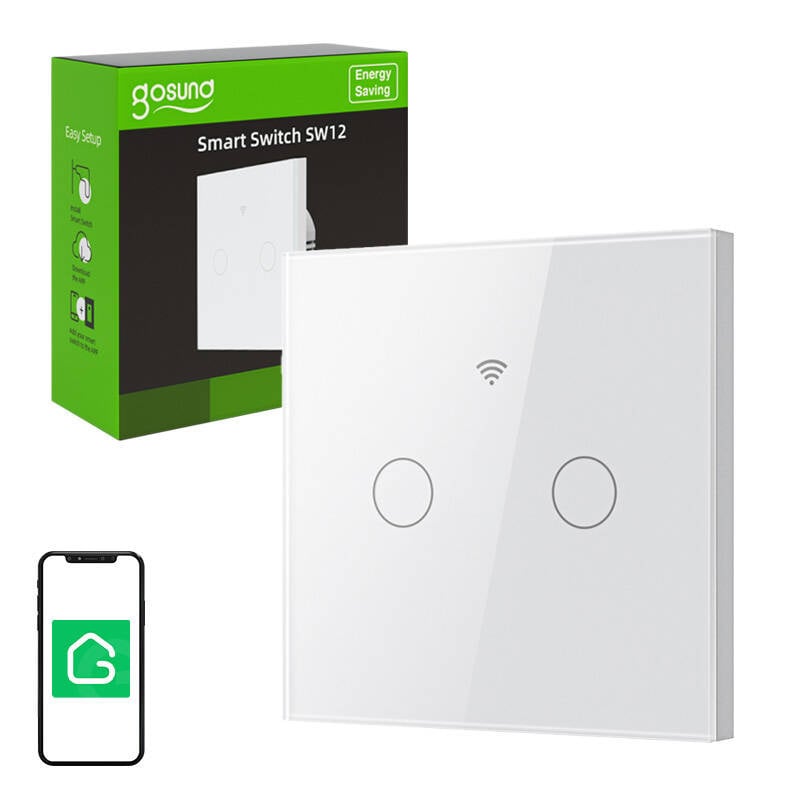 Διακόπτης φωτισμού αφής WiFi Gosund SLS2 (Προαιρετικό N, Διπλό) Tuya - Image 3