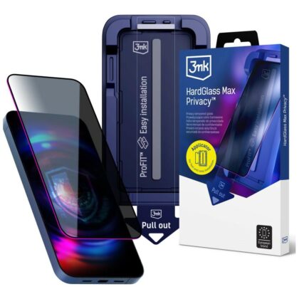 3MK HardGlass Max Privacy προστατευτικό γυαλί για Apple iPhone 18 Pro, Μαύρο