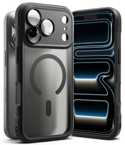 Γκρι θήκη Ringke Fusion Bold με ενσωματωμένο δακτύλιο MagSafe για iPhone 17 Pro Max