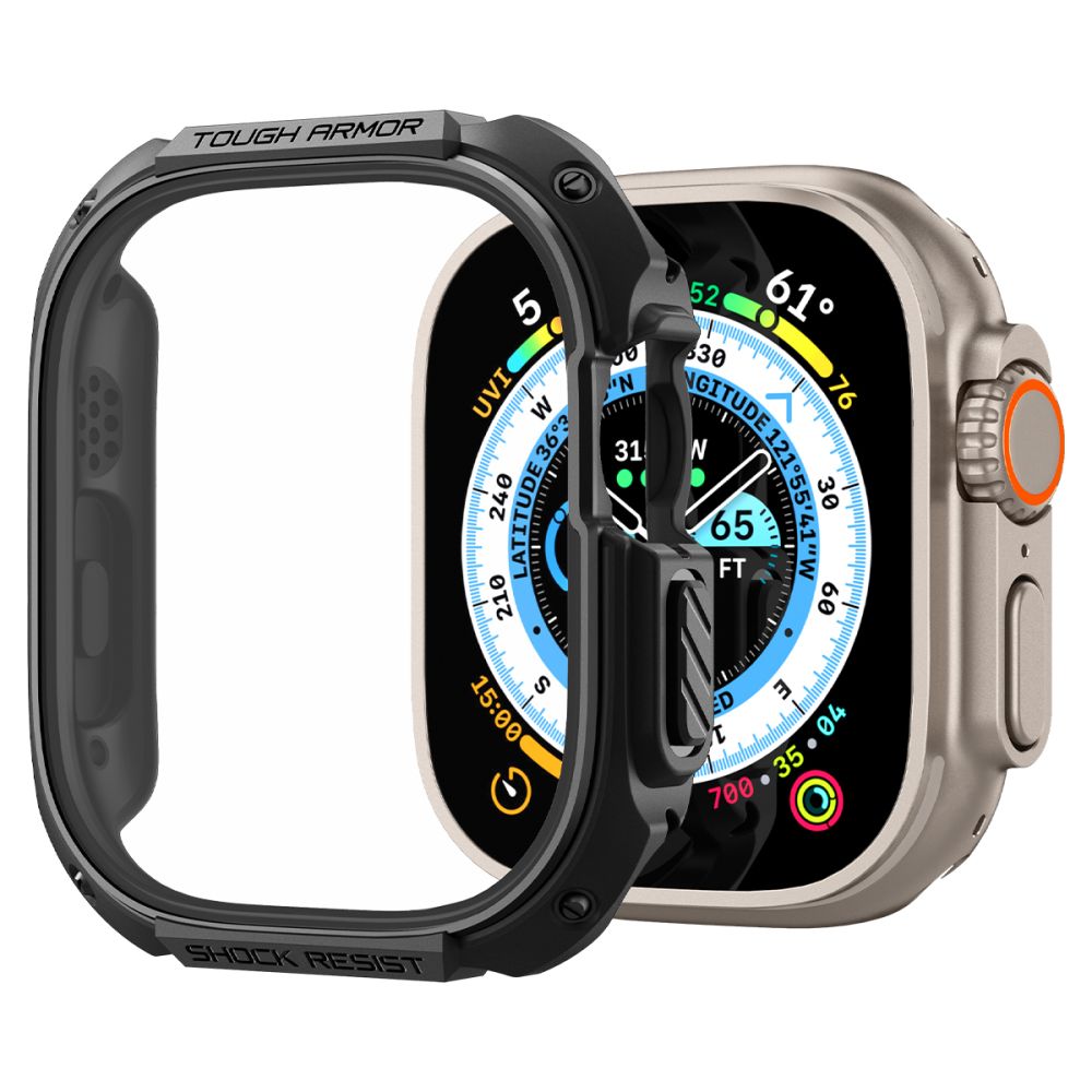 Spigen Tough Armor Apple Watch Ultra 1 / 2 / 3 / 4 (49 mm) Μαύρο - Image 4