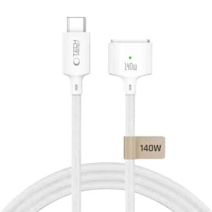Tech-Protect MMC01 Ultraboost Καλώδιο MacBook Μαγνητικό USB-C σε MagSafe 3 140W 300cm Λευκό