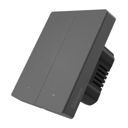 SONOFF M5-2C-80 Έξυπνος επιτοίχιος διακόπτης Matter over WiFi 2 καναλιών γραφίτης