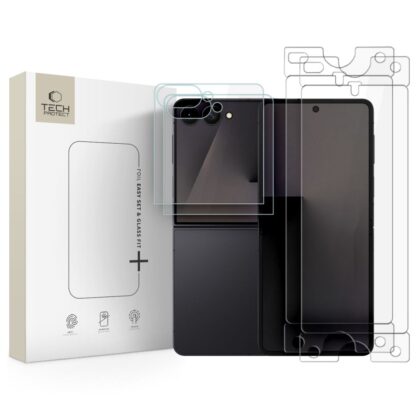 TECH-PROTECT EASY SET FOIL & GLASS FIT+ 4IN1 - θήκη για Samsung Galaxy Z Flip7 / Flip8 - Διάφανο