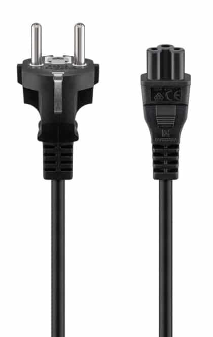 GOOBAY 57846 Καλώδιο Τροφοδοσίας 0.75mm², 1m, Μαύρο