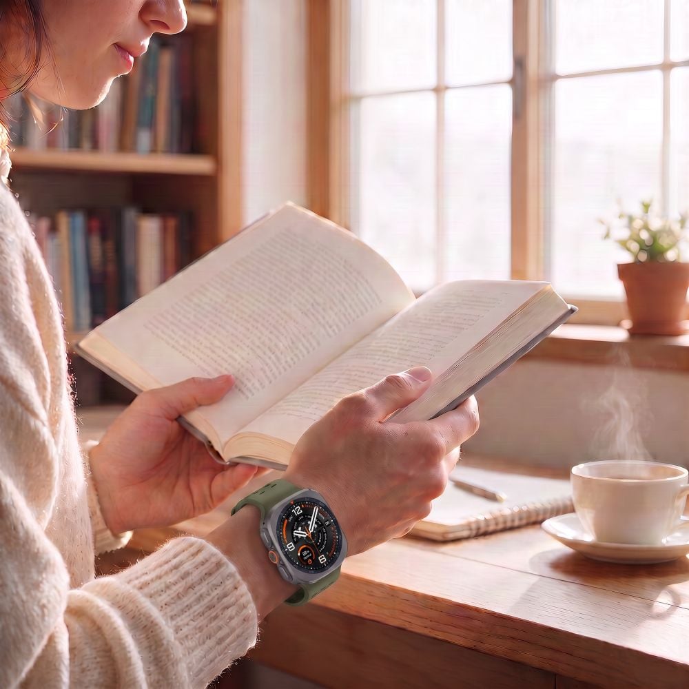 Tech-Protect Silicone Air Samsung Galaxy Watch Ultra 1 / 2 (2024-2026) 47 mm Πράσινο της Ελιάς - Image 4