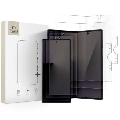 TECH-PROTECT EASY SET FOIL & GLASS FIT+ 4IN1 - θήκη για Samsung Galaxy Z Fold8 - Διάφανο