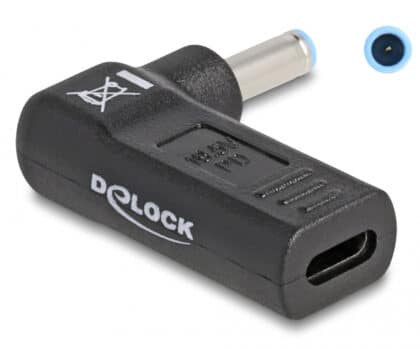 Delock 60004 Αντάπτορας Τροφοδοσίας Laptop USB-C σε HP 4.5x3mm, Μαύρος