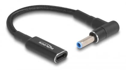 DELOCK αντάπτορας τροφοδοσίας 60031 USB-C σε HP 4.5x3.0mm 15cm μαύρος