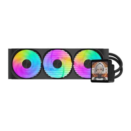 Ψύκτης υδρόψυξης DarkFlash WAVE DV360S MAX 360 mm σε μαύρο χρώμα με μαγνητική οθόνη IPS