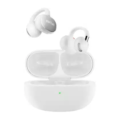 Λευκά ασύρματα ακουστικά EarFun Clip 2 clip-on ανοιχτού τύπου