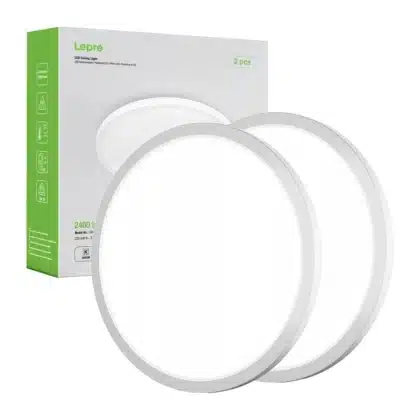 LEPRO 1500039-DW-EU Φωτιστικό Οροφής LED, 24 W, 2400 lm, Σετ 2 Τεμαχίων