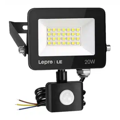 LEPRO 340013-DW-EU Προβολέας LED με Αισθητήρα Κίνησης, 20W, 2000 lm, 5000 K, IP65