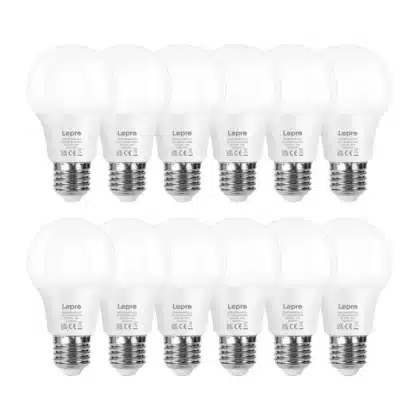 LEPRO 100089-WW-EU-12 Λάμπα LED E27 A60, 8,5 W, 806 lm, 2700 K, Ζεστό Λευκό, Συσκευασία 12 Τεμαχίων