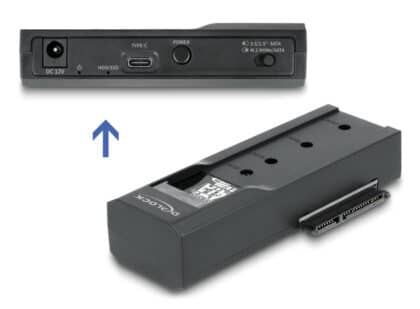 Delock 64253 Docking Station για M.2 NVMe/SATA ή 2.5"/3.5" SSD/HDD, 10Gbps, Μαύρο