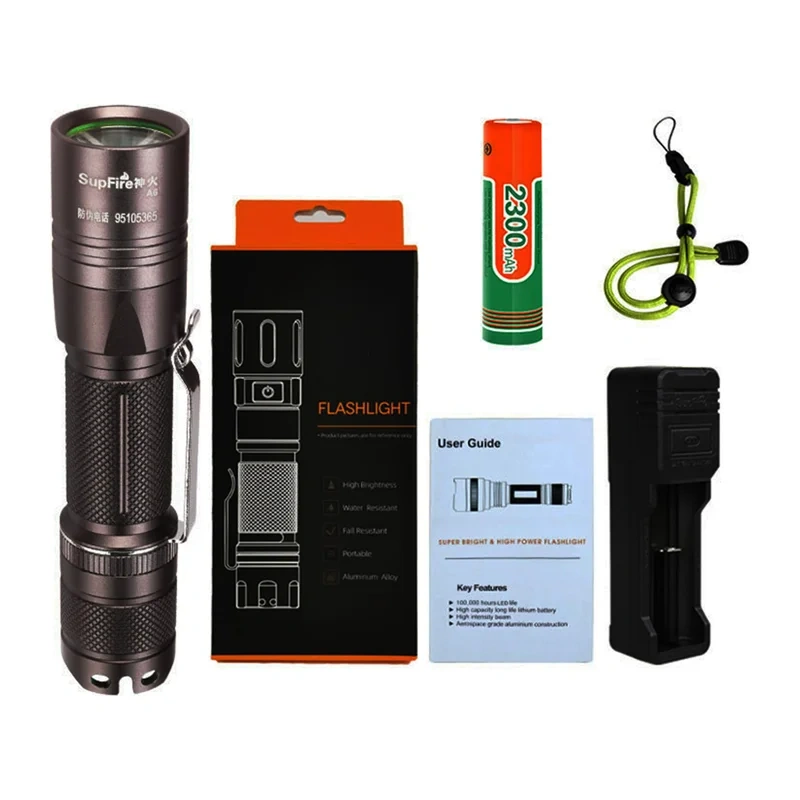 Superfire A6 Φακός, 10W, 555lm, 155m Εμβέλεια - Image 3
