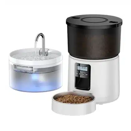 Rojeco Button Διανομέας Τροφής 3L με Διανομέα Νερού 2L